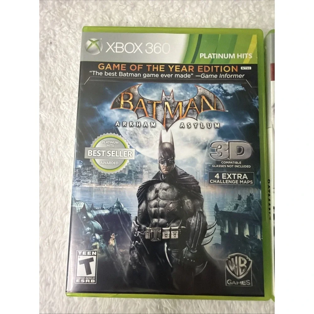 Batman Arkham Asylum and City GOTY Editions Xbox 360 CIB Complete in Box